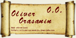 Oliver Orašanin vizit kartica